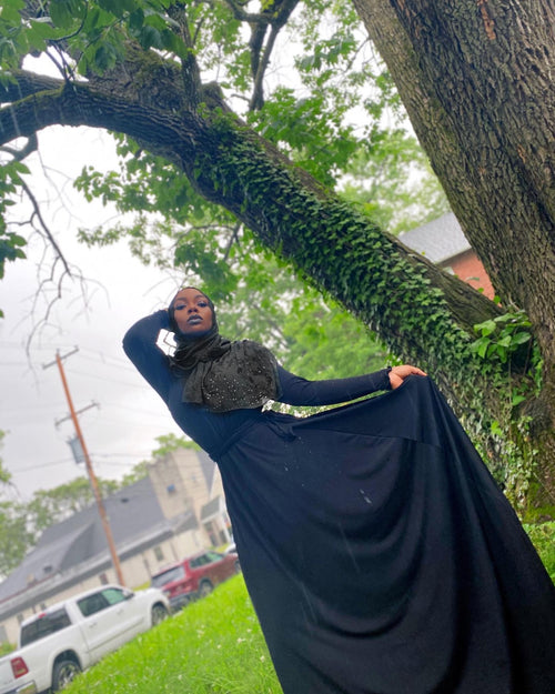 BaZma Black Dress with tie image 1