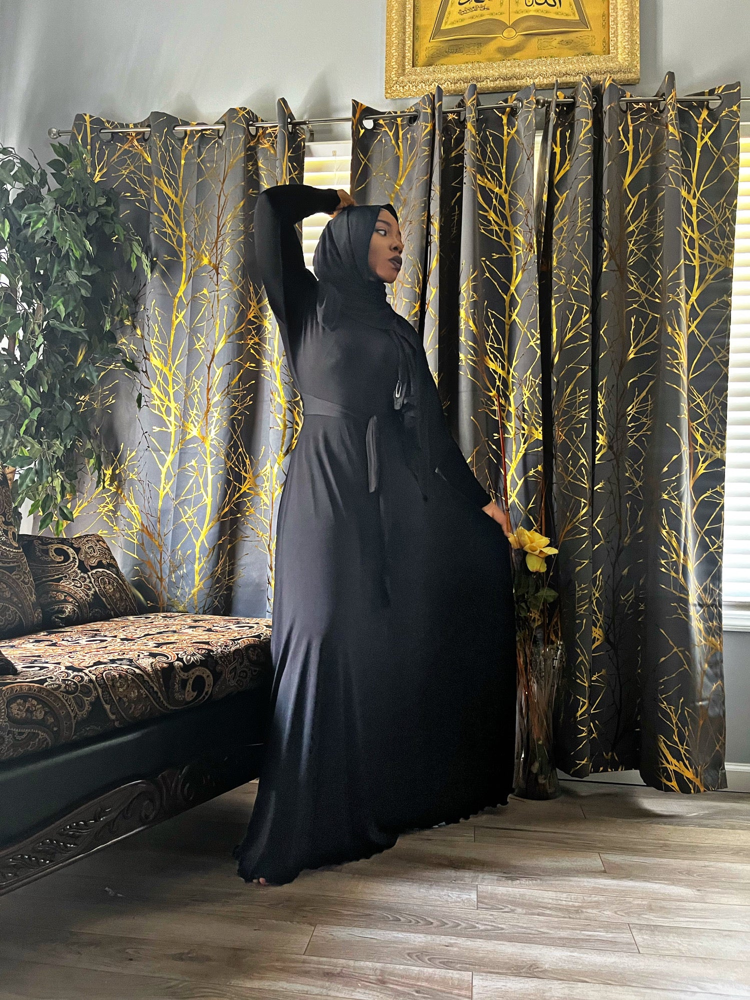 BaZma Black A-Line Dress