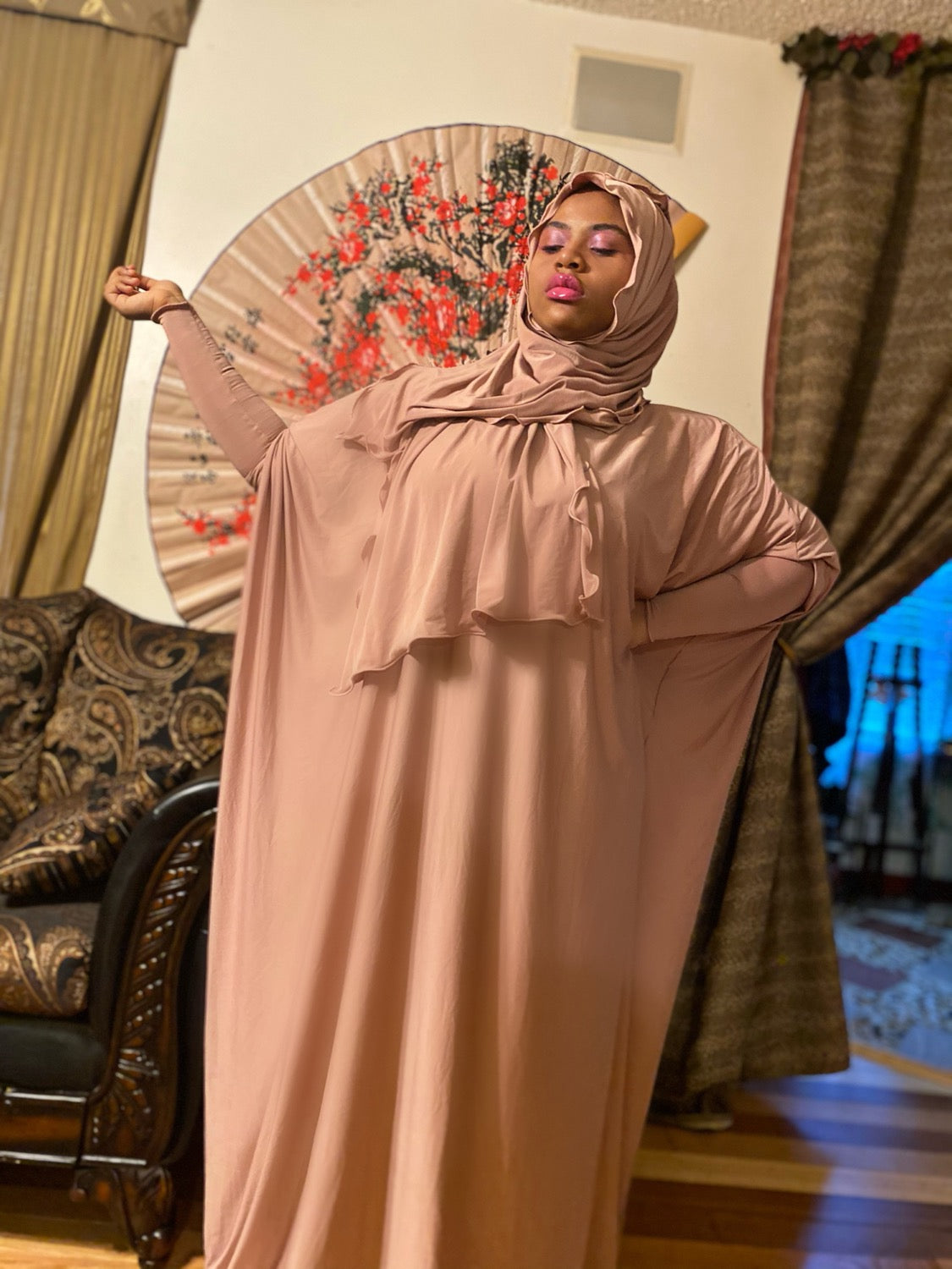BaZma Pale Rose Jilbab Set (Crown Shayla) image 2