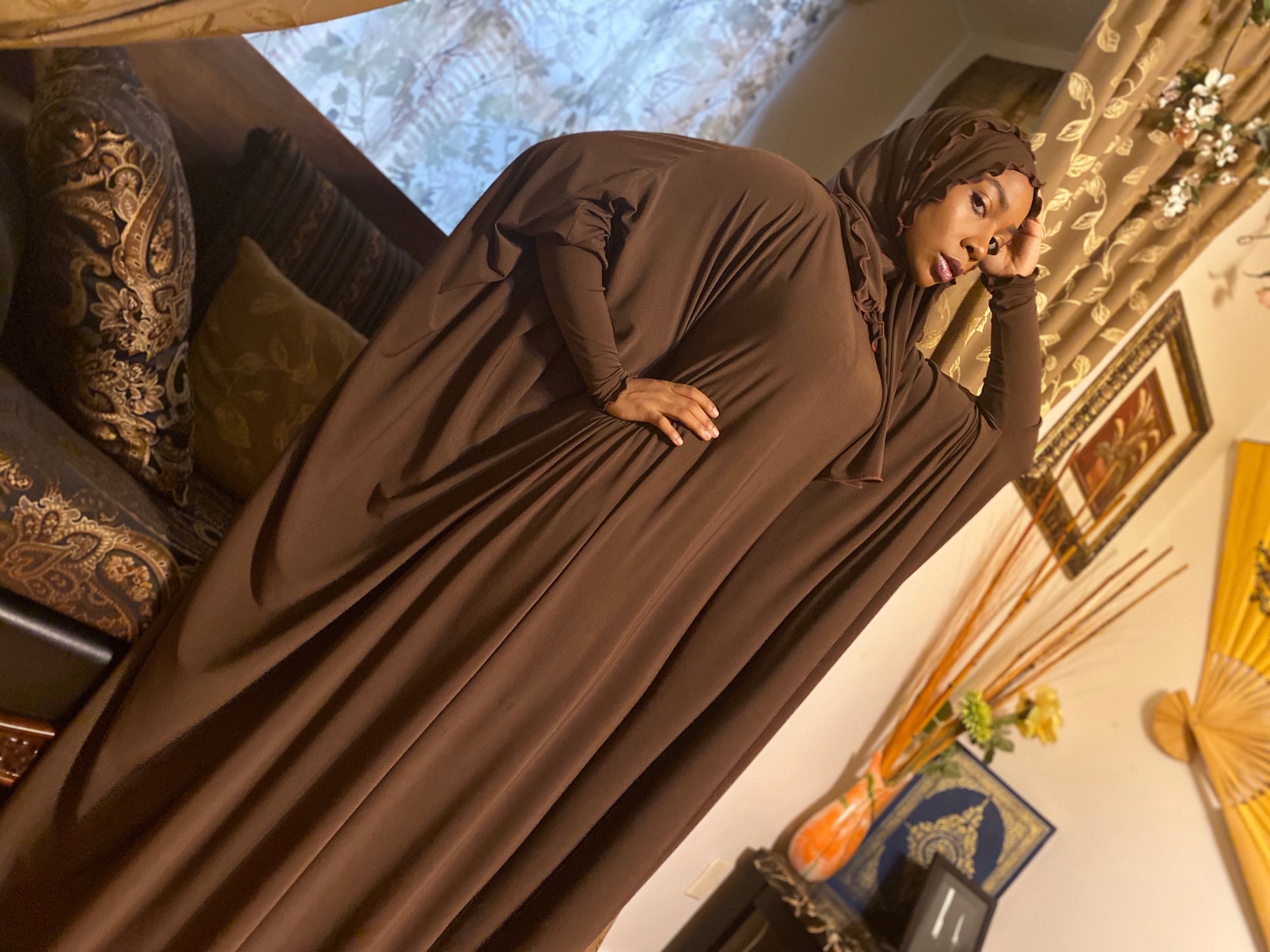 BaZma Milk Chocolate Jilbab Set image 3