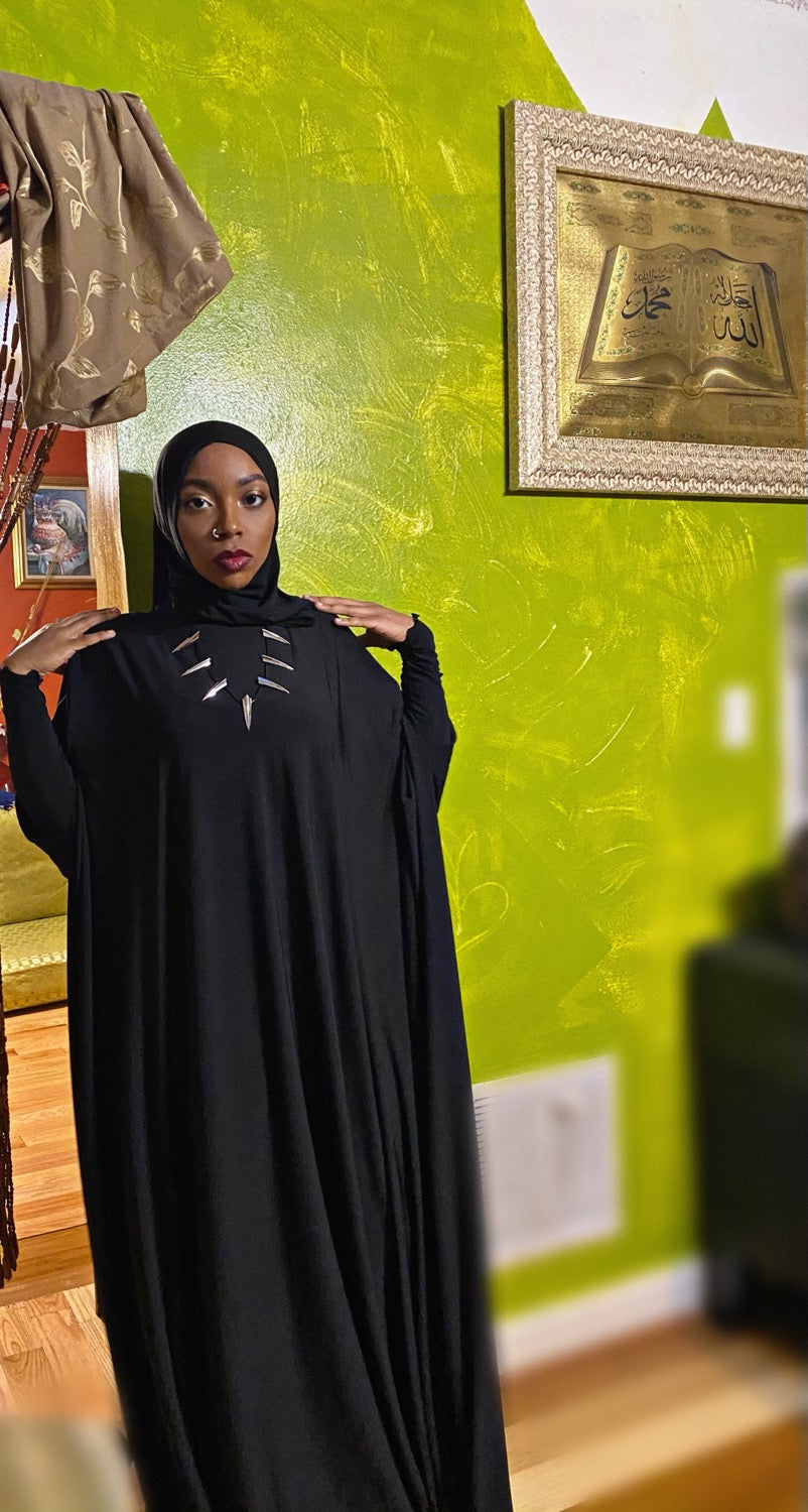 BaZma Black Jilbab Set (Straight Shayla) image 3