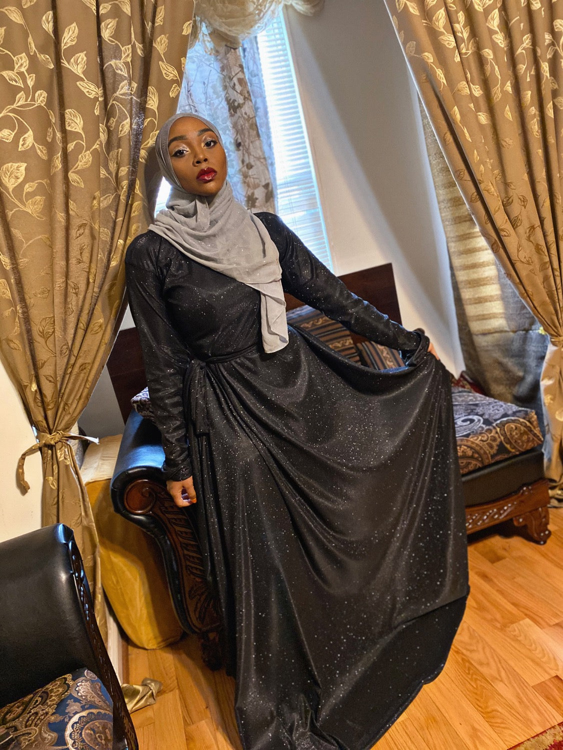 BaZma Black Sparkle Dress image 1