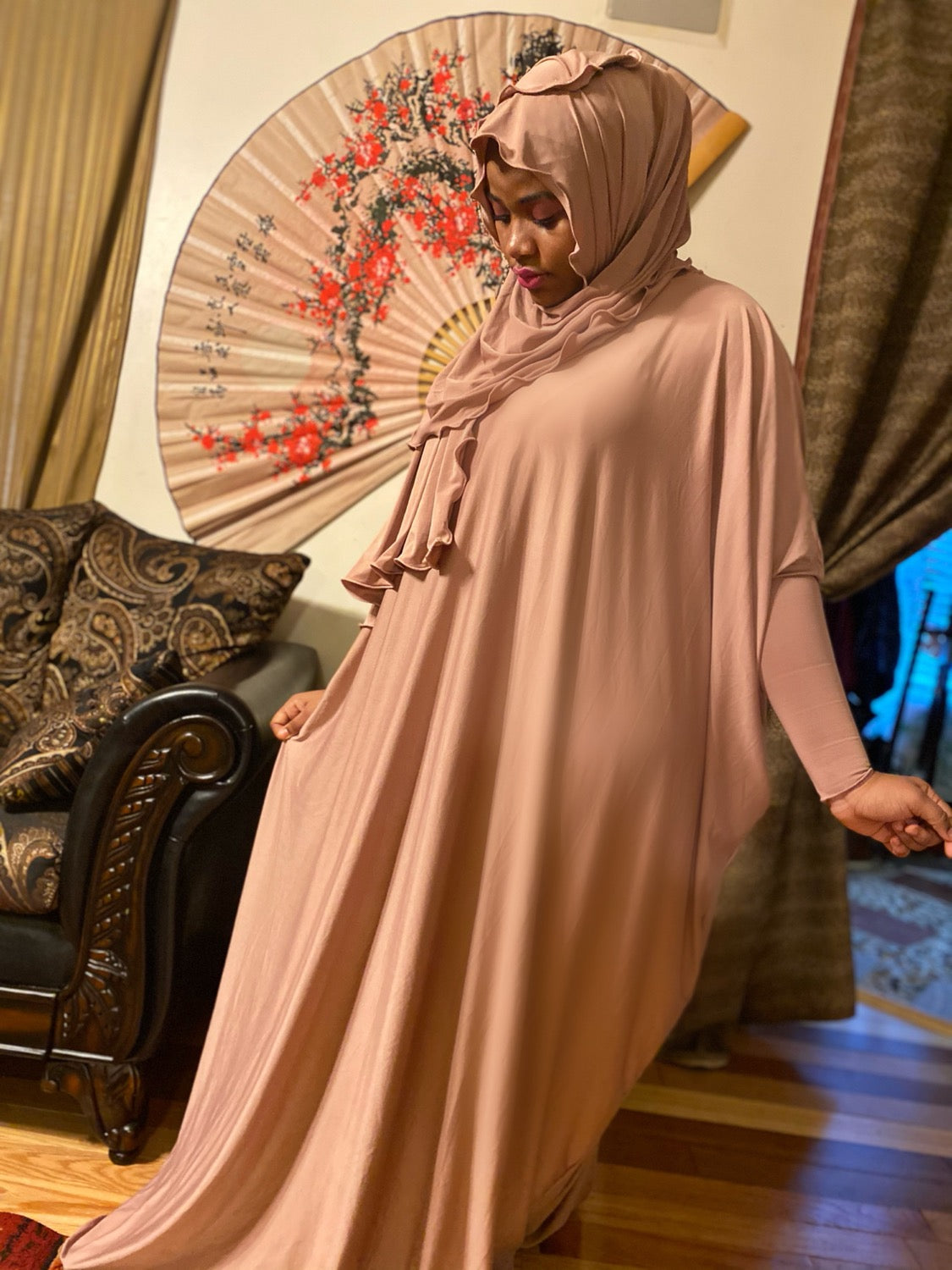 BaZma Pale Rose Jilbab Set (Crown Shayla) image 3
