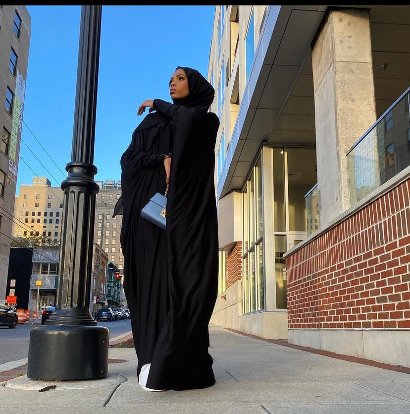 BaZma Black Jilbab Set (Straight Shayla) image 2