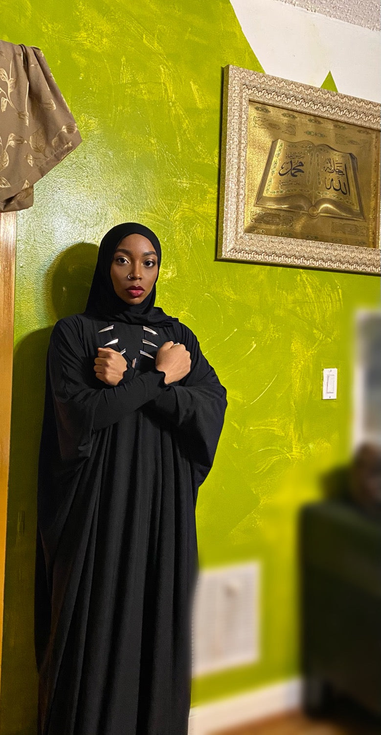 BaZma Black Jilbab Set (Straight Shayla) image 4